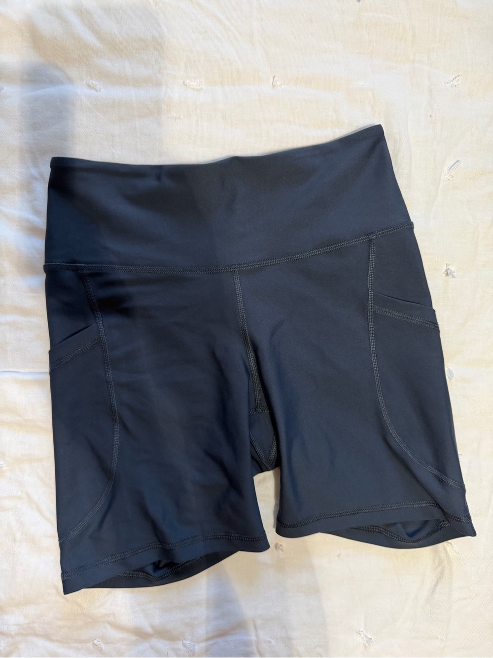 Women’s Navy High-Waist Biker Shorts